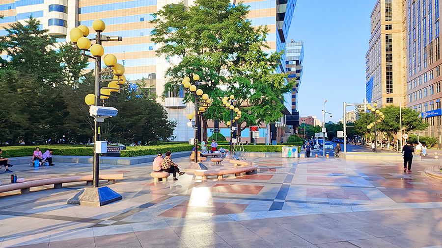 清聽聲學智慧舞場系統(定向廣場舞音響)在北京西城區金融街廣場正式使用