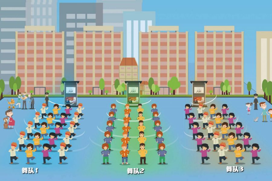 廣場舞定向音響聲音分區效果