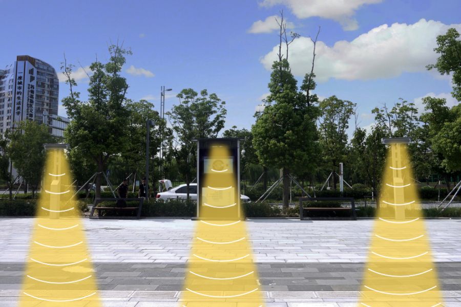 廣場(chǎng)舞定向音響案例帶聲波效果