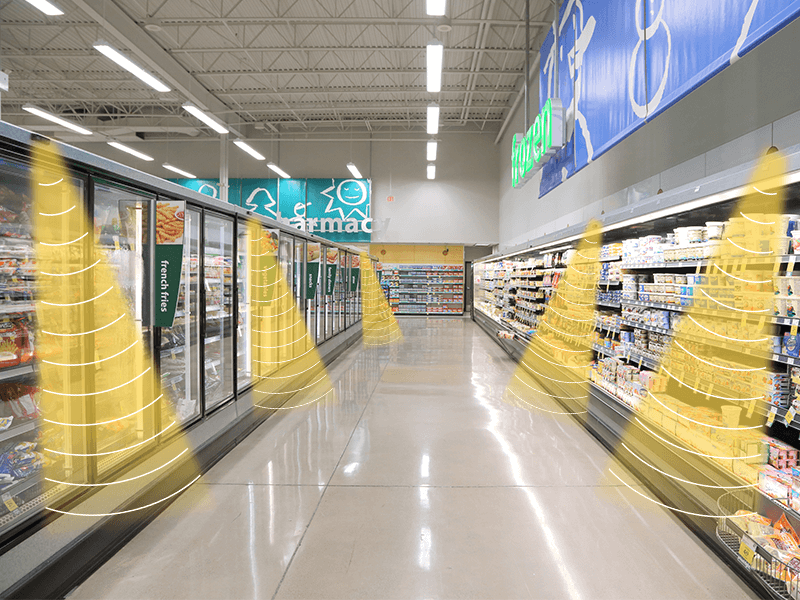 零售店定向發聲示意圖