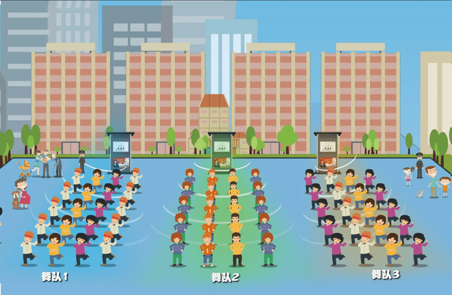 清聽聲學(xué)智能廣舞場系統(tǒng)多組舞隊同時活動互不干擾